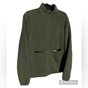 Figs On Shift Sweater knit Jacket zip up Size Small Green Sold out color